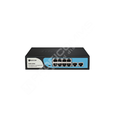 BDCOM S1200-8P2G: Unmanaged PoE+ Switch, 8x FE PoE RJ-45, 2x GE RJ-45, zdroj 220V AC