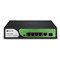 BDCOM S1500-4P1G1S: Unmanaged Gigabit PoE+ Switch, 4x PoE RJ-45, 1x SFP, 1x RJ-45, zdroj 220V AC, PoE budget 60W