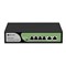 BDCOM S1500-4P2G: Unmanaged Gigabit PoE+ Switch, 4x PoE RJ-45, 2x RJ-45, zdroj 220V AC, PoE budget 60W