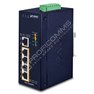 Planet IGS-504HPT: L2 industriální PoE+ switch bez managementu, 4* 10/100/1000T  + 1* 10/100/1000T, -40 až 75 C, duální 12V~56V DC